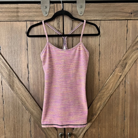 Lululemon Power Y Tank Luon Wee Are From Space Vintage Pink Size 6 EUC - Picture 5 of 9